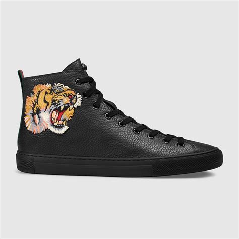 gucci leather high top with tiger replica|gucci tiger for sale.